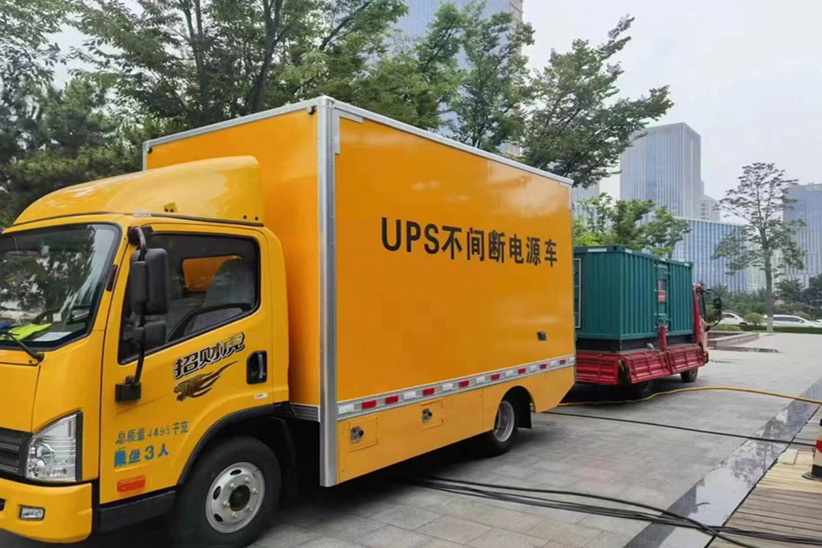 千家镇发电机租赁施工现场