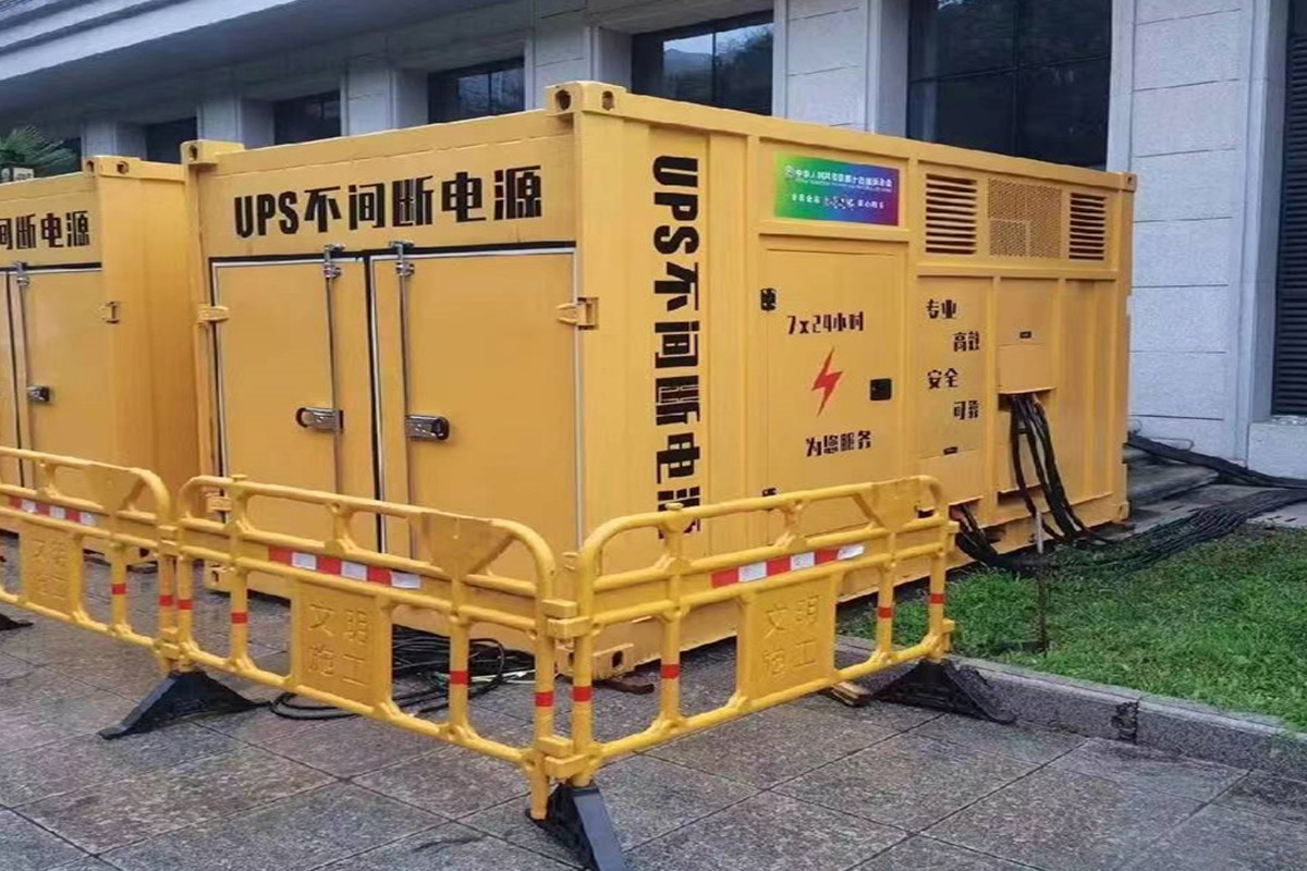 千家镇发电机租赁施工现场