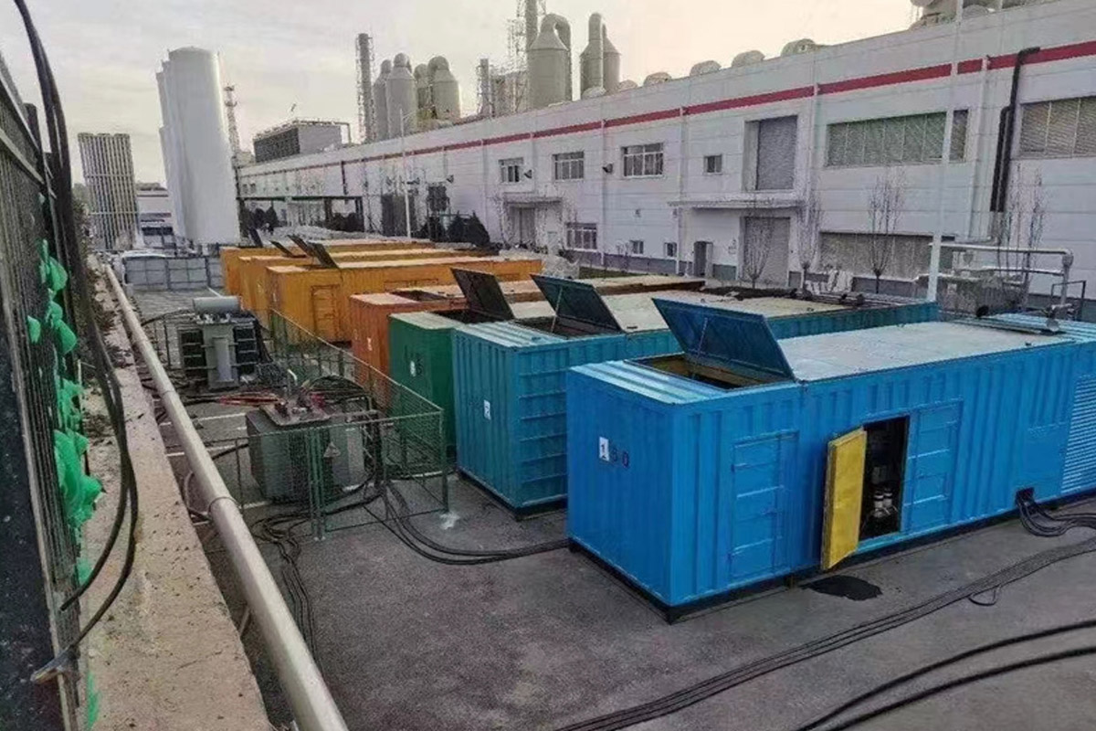 千家镇发电机租赁施工现场